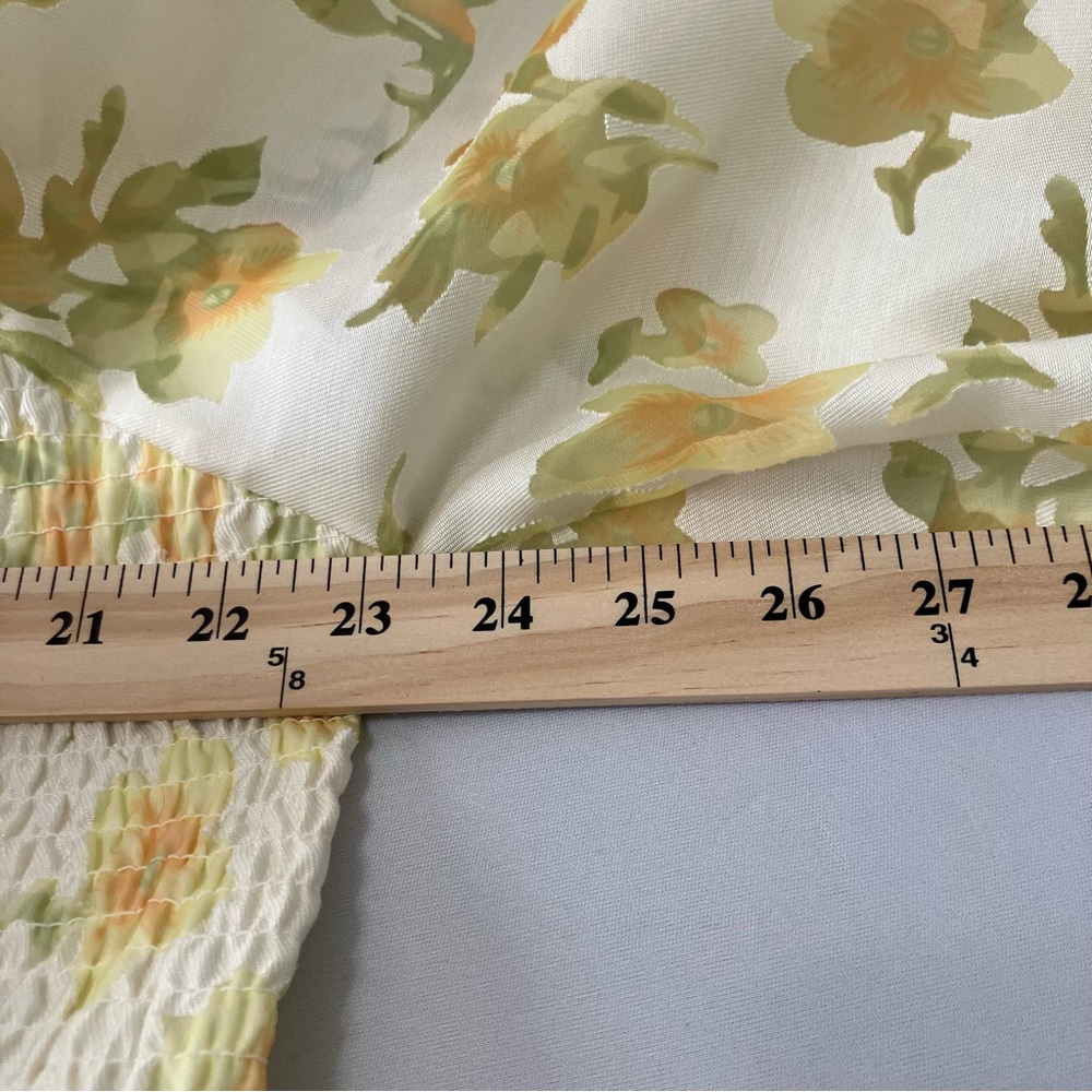 Layered With Love NWT 3X Plus Size Yellow Floral Midi Dress Feminine - Picture 14 of 16